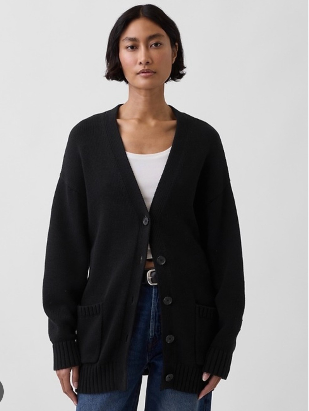 GAP cotton boyfriend cardigan